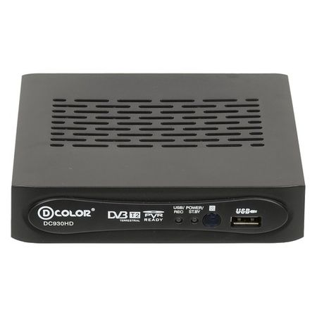 Ресивер DVB-T2 D-COLOR DC930HD, черный